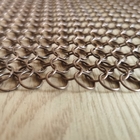 Gold Metal Chain Link Fence Screen customization Decorative Wire Mesh